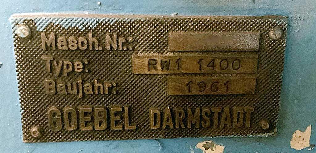 Slitter Rewinder Goebel Darmstadt RW 1 1400 - Thumbnail 3