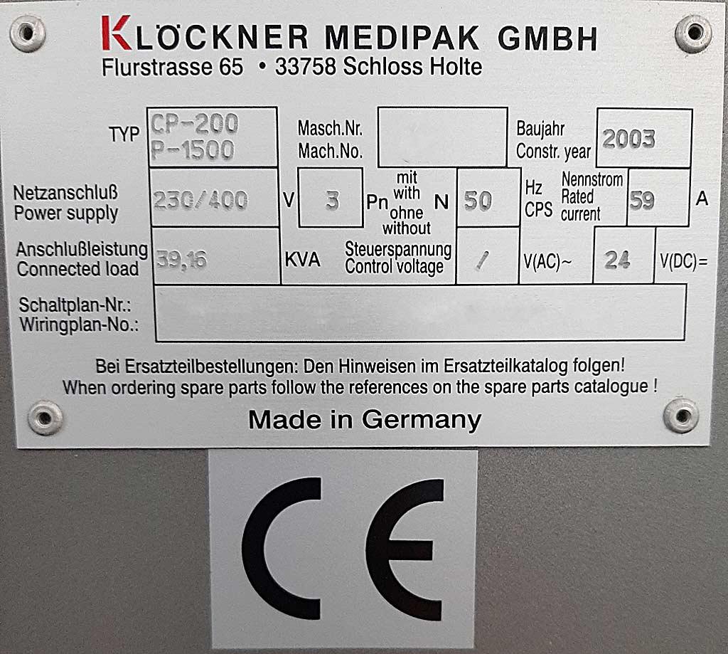 Blister And Cartoning Machine Klöckner CP200/P1500 - Thumbnail 4