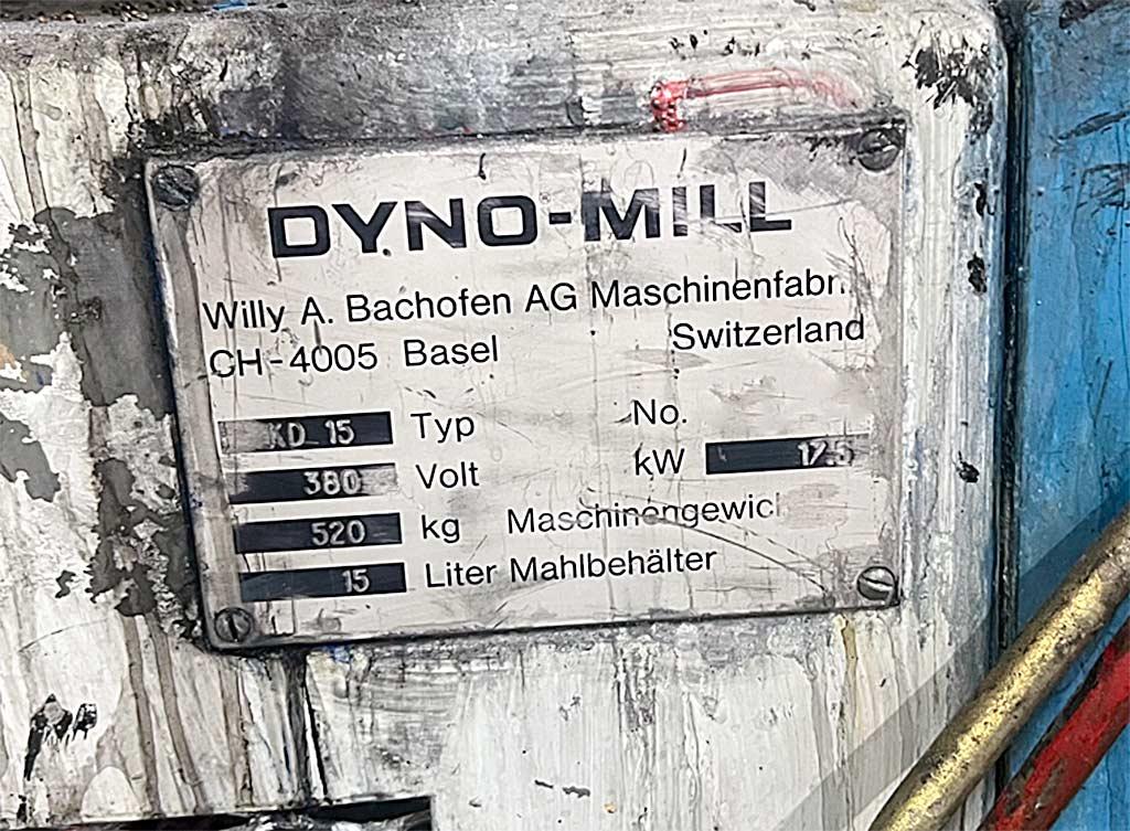 Ball Mill Willy A. Bachofen Dyno KD15/KD20 - Thumbnail 5