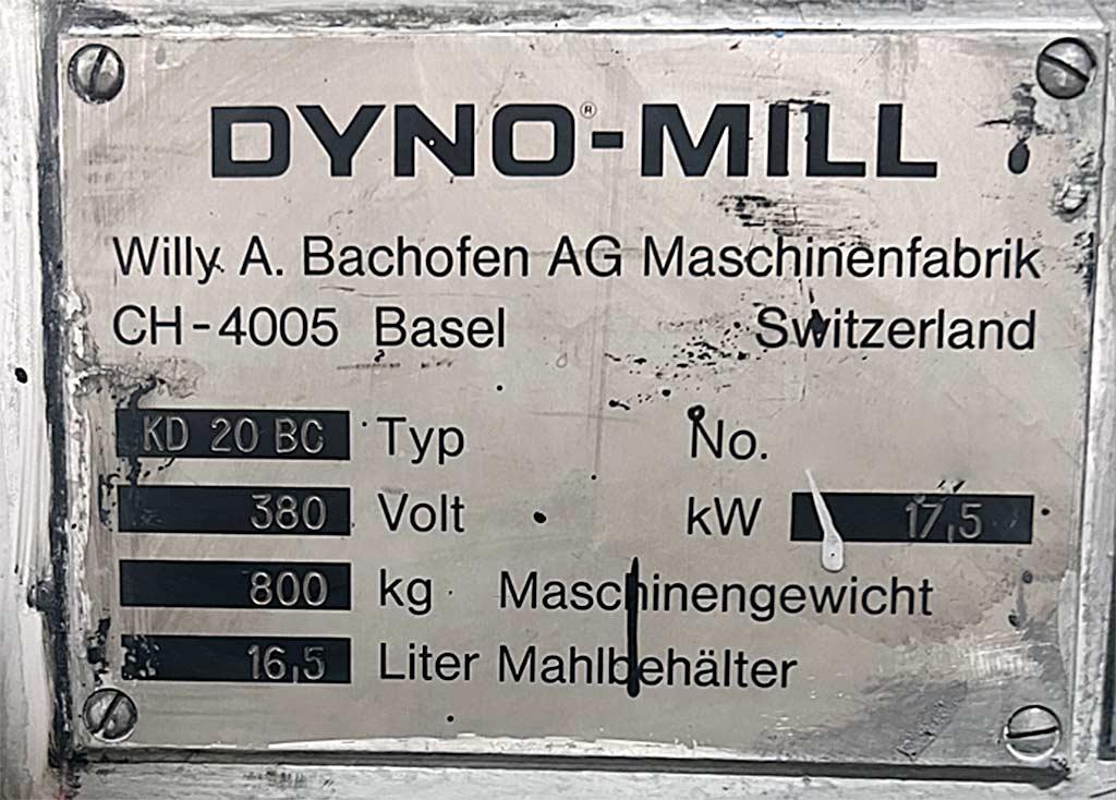 Ball Mill Willy A. Bachofen Dyno KD15/KD20 - Thumbnail 8