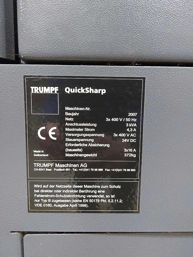 Tool Grinding Machine Trumpf QuickSharp - Thumbnail 5