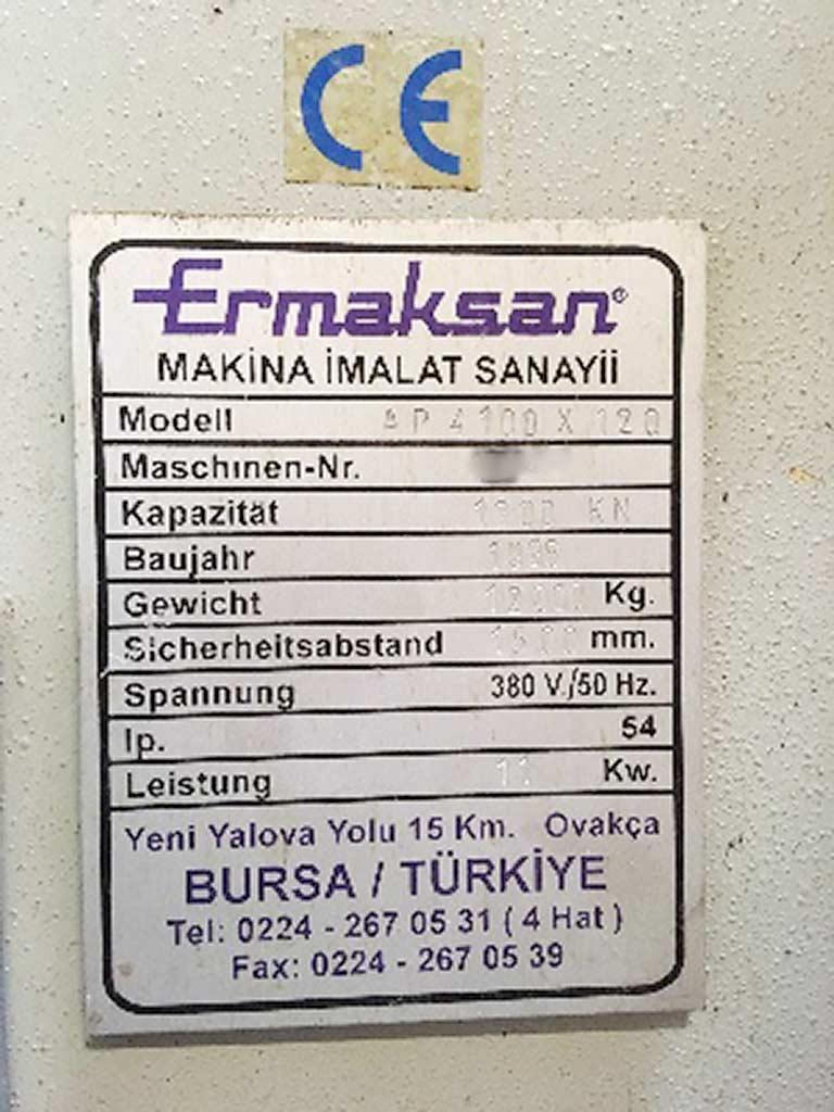 CNC Press Brake Ermaksan AP 4100x120 - Thumbnail 7