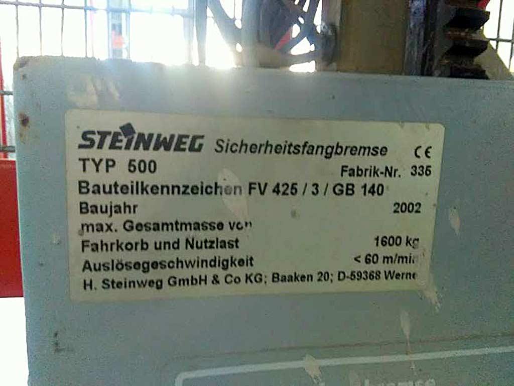 Rack and Pinion Lift Steinweg Böcker 500 Z - Thumbnail 5