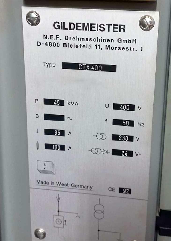 CNC Lathe Gildemeister CTX 400 - Thumbnail 5