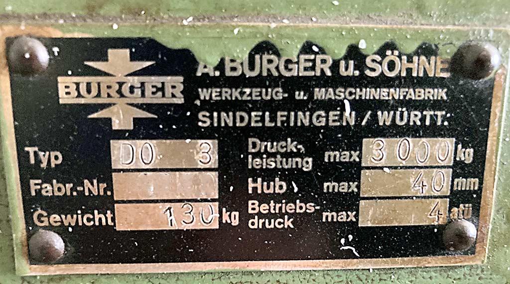 Press Gechter/burger SEM 70kN/DO 3 - Thumbnail 4
