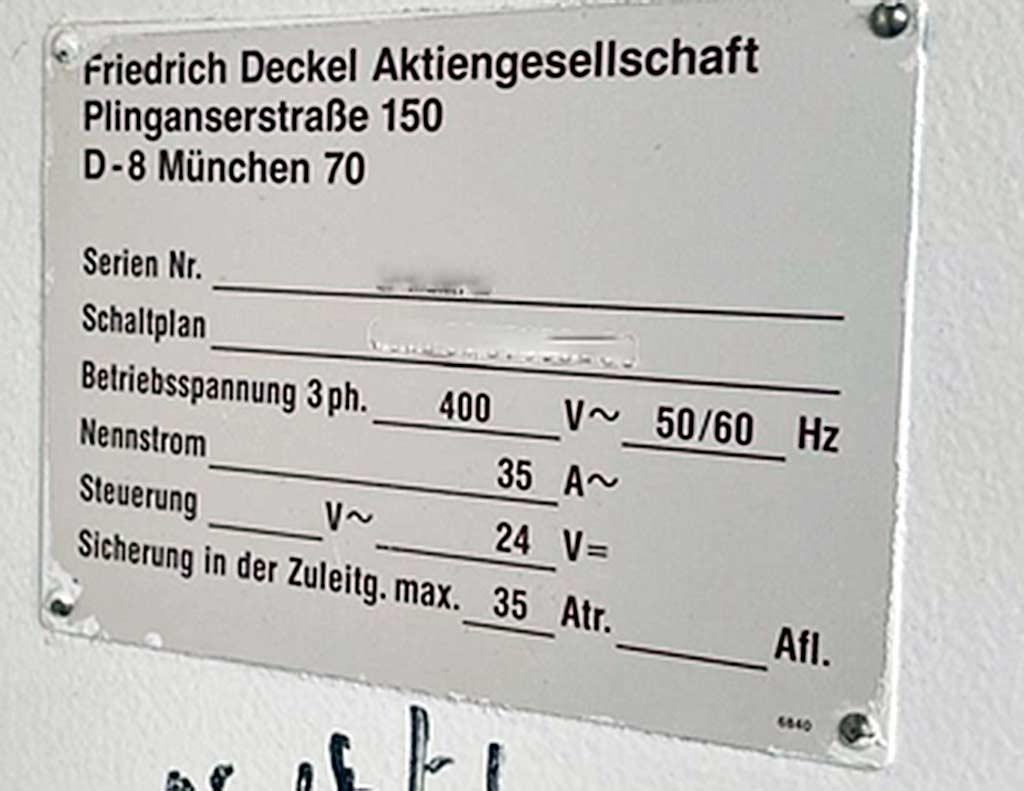 CNC Universal Milling Machine Deckel FP4-60 - Thumbnail 3