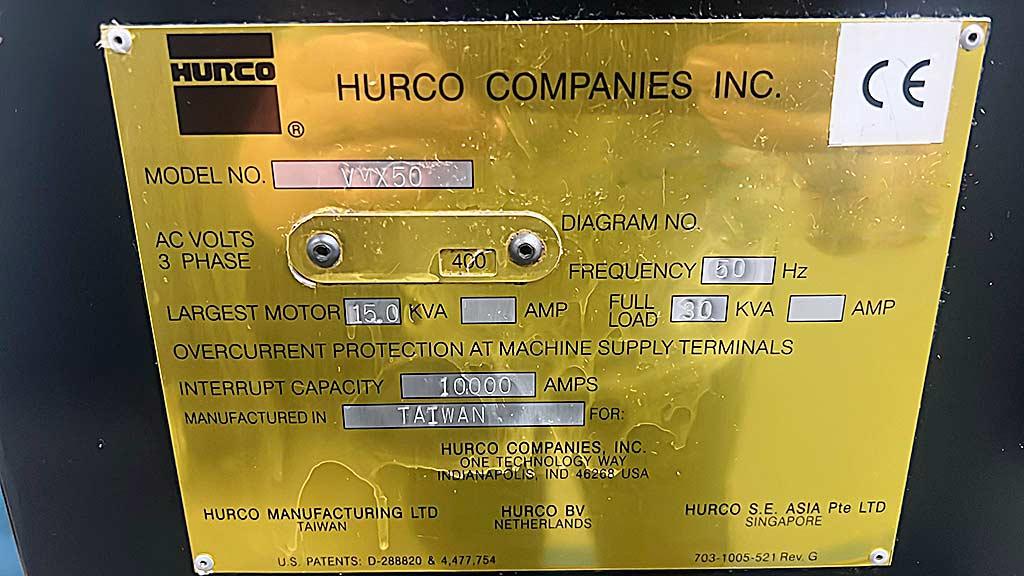 CNC Machining Center Hurco VMX 50 - Thumbnail 8