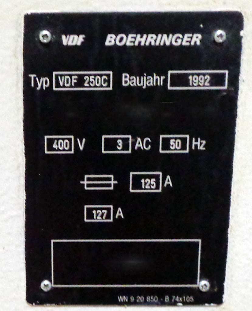 CNC Lathe Boehringer VDF 250C - Thumbnail 8