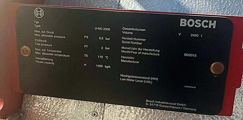 Steam Boiler Bosch U-ND 2000 - Thumbnail 3