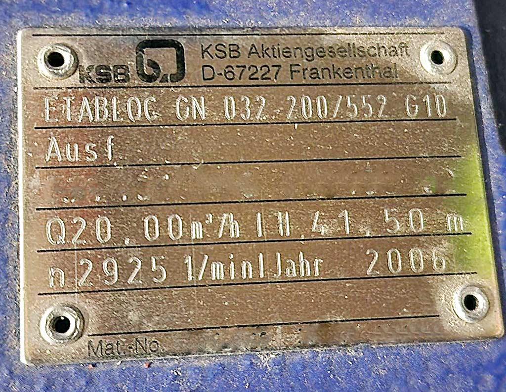 Centrifugal Pump Ksb UD 0603/0243144-013-41 - Thumbnail 2