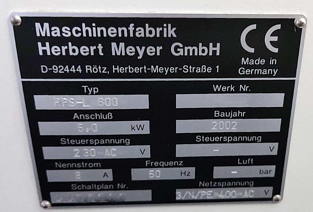 Fusing Machine Meyer RPS L-400/RPS L-600 - Thumbnail 8