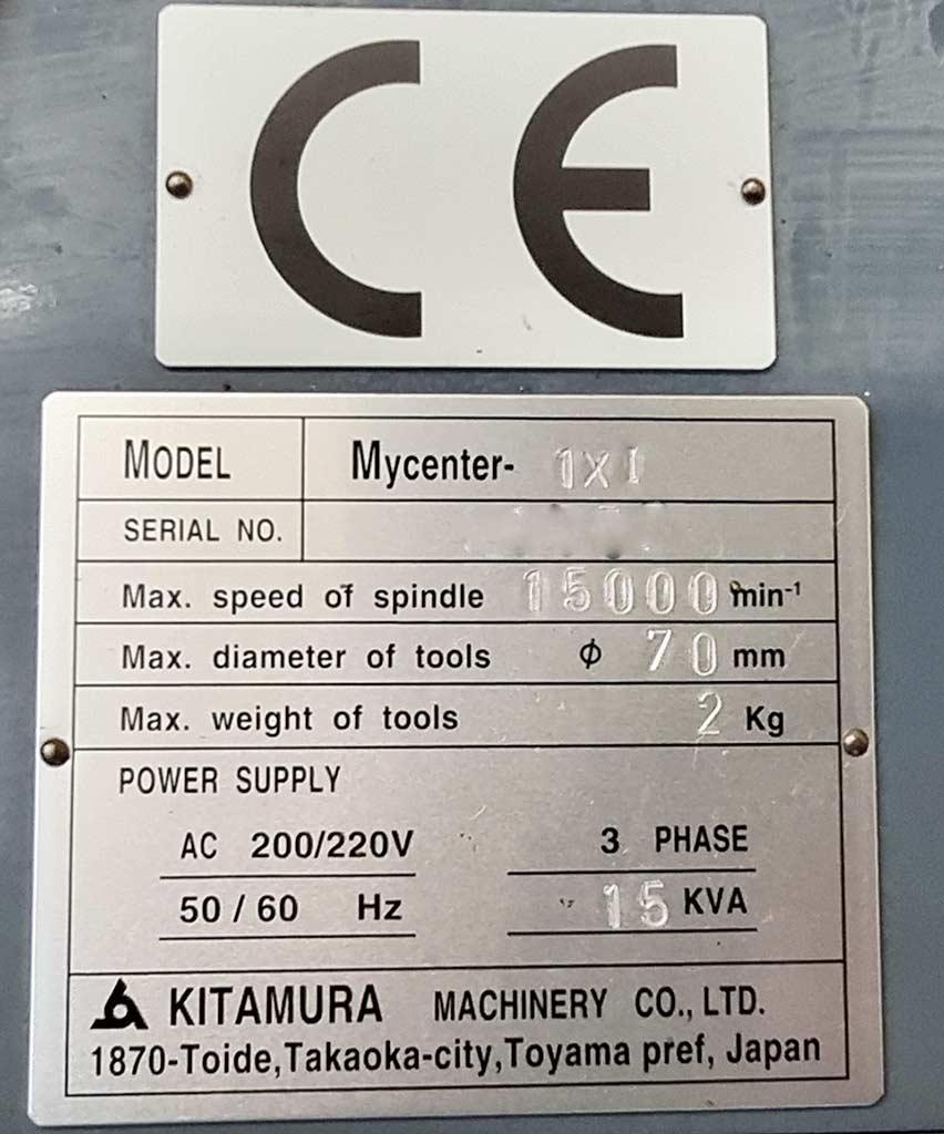 CNC Machining Center Kitamura Mycenter-1 Xi - Thumbnail 8