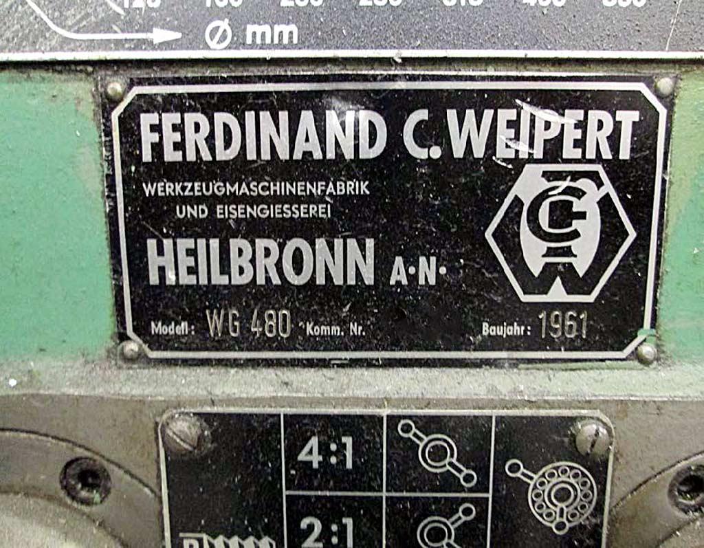 Center Lathe Weipert WG 480 - Image 1