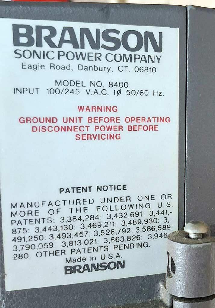 Ultrasonic Welding Machine Branson Model 8400 - Thumbnail 3