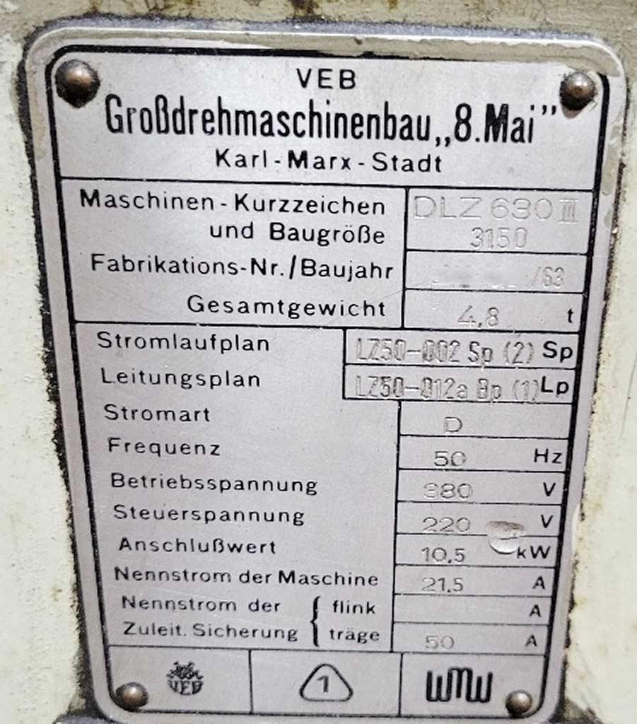Center Lathe Stanko/wmw 1M63/DLZ 630 II 3150 - Thumbnail 5