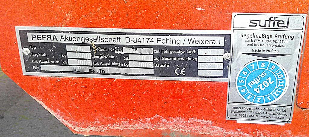 Transport Trolley Pefra/bauer 4000/RGP-1 - Thumbnail 2