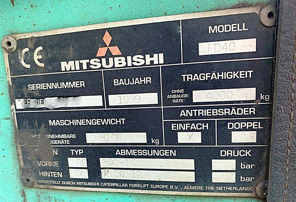 Fork Lift Mitsubishi FD 40 - Thumbnail 7