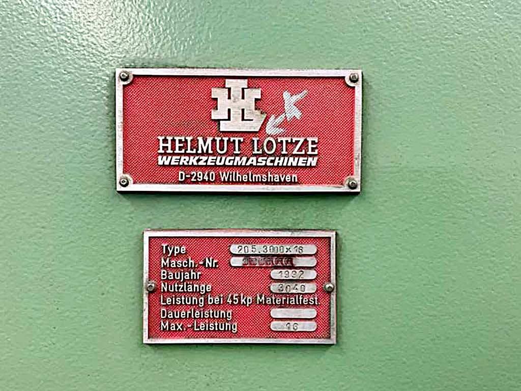 Plate Shear Helmut Lotze 205.3000x16 - Thumbnail 8