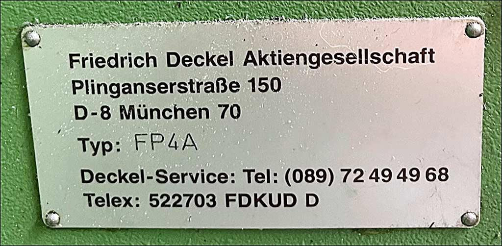 Universal Milling Machine Deckel FP4A - Thumbnail 6
