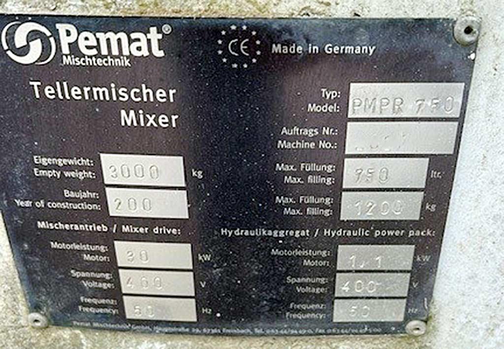 Concrete Mixer Pemat PMPR 750 - Thumbnail 2