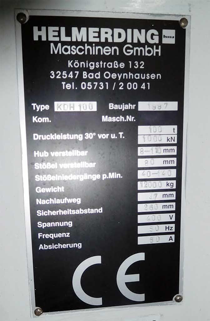 Punching Line Helmerding KDH 100 - Thumbnail 2
