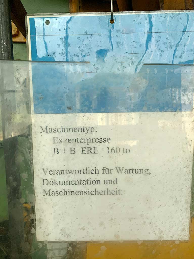 Eccentric Press Boettcher & Brückmann ERL 160t - Thumbnail 2