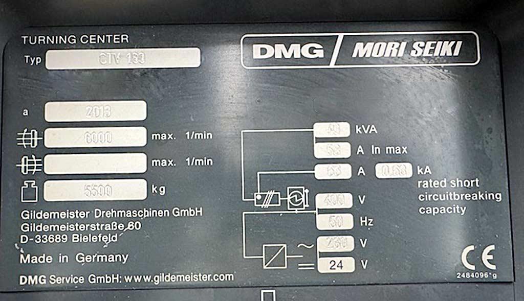 CNC Vertical Lathe Gildemeister CTV 160 - Thumbnail 7
