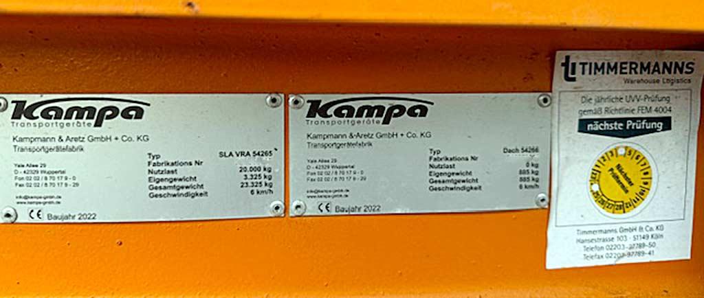 Heavy-duty Trailer Kampe SLA VRA 54265 - Thumbnail 7
