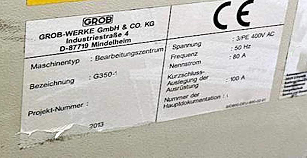 CNC Machining Center Grob G350 - Thumbnail 8