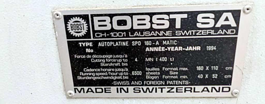 Flatbed Die Cutter Bobst Autoplatine SPO 160-A Matic - Thumbnail 8