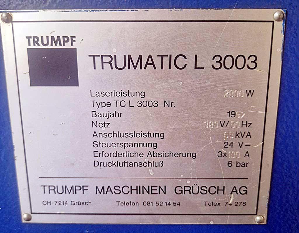 CNC Laser Cutting Machine Trumpf TruMatic L 3003 B - Thumbnail 8