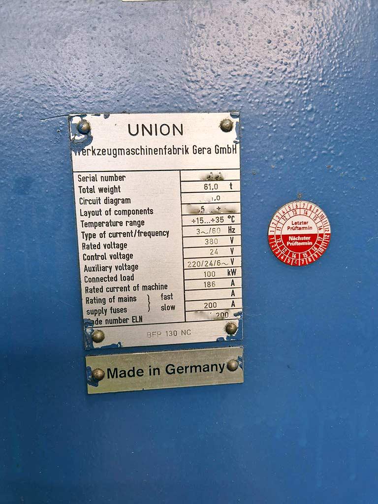 CNC Plate Drilling Machine Union BFP 130/7 - Thumbnail 8