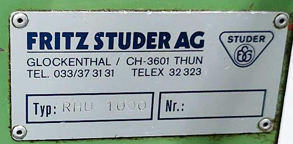 Cylindrical Grinding Machine Studer RHU 1000/125-DR - Thumbnail 8