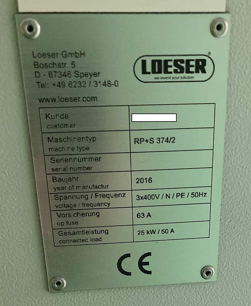 Cylindrical Grinding and Polishing Machine Loeser RP+S 374/2 - Thumbnail 3