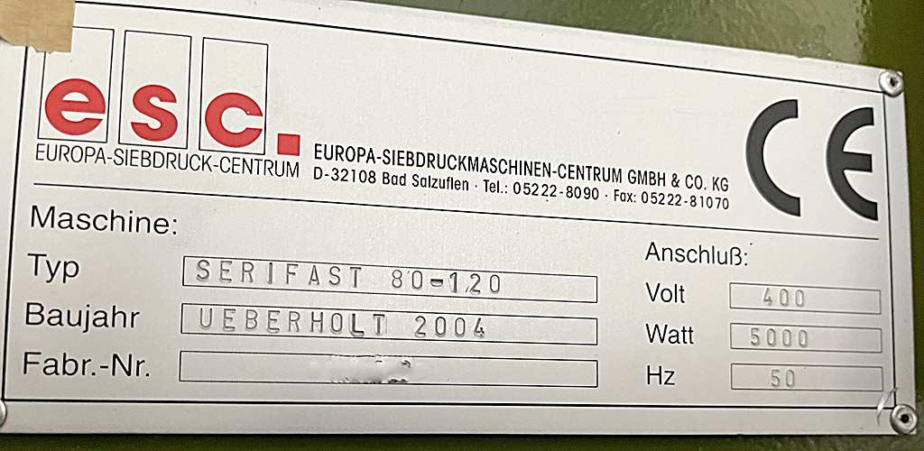 Screen Printing Machine Europa-siebdruckmaschinen-centrum Serifast 80-120 - Thumbnail 2