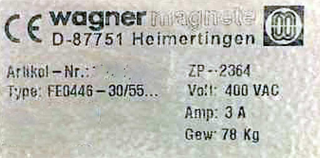 Magnetic Separator Ife/wagner T5 100/240 - Thumbnail 3