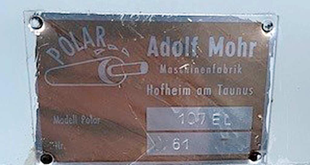 Cutting Machine Polar Mohr Polat 107 EL - Thumbnail 3