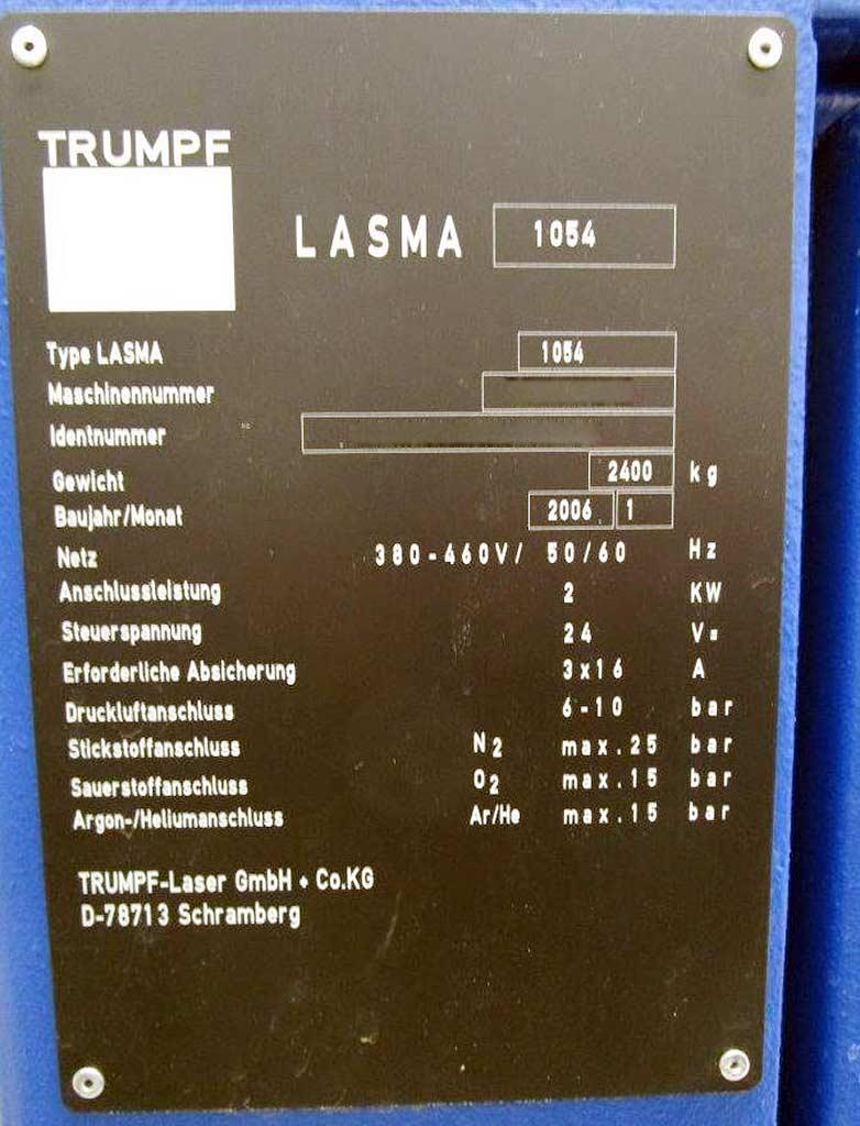 CNC Laser Machining Center Trumpf Lasma 1054 - Thumbnail 8