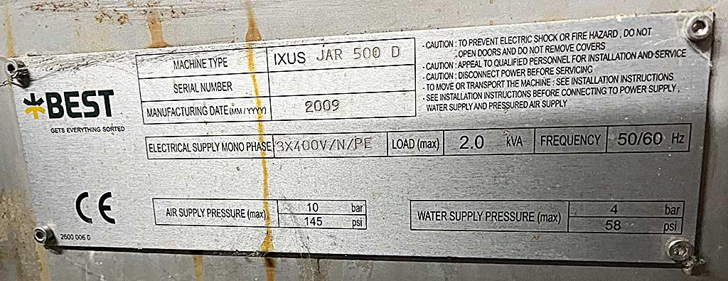 X-ray Sorting Machine Best IXUS JAR 500 D - Thumbnail 4
