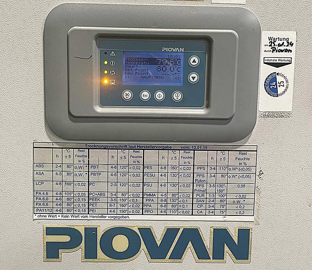 Granules Dryer Piovan DP620/TN600 - Thumbnail 2