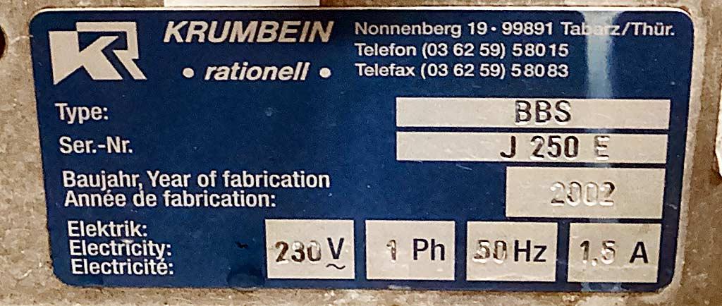 Cutting Machine Krumbein BBS - Thumbnail 3