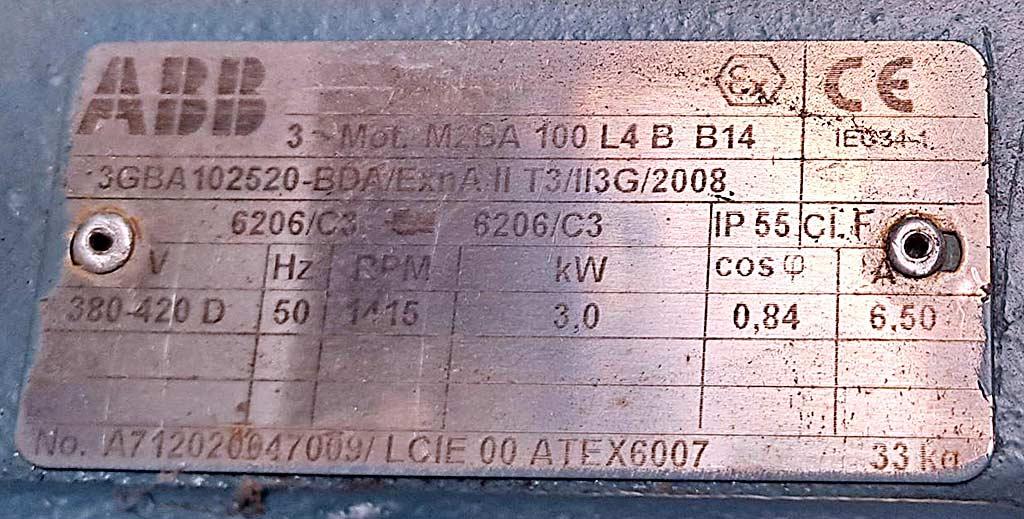 Motor Abb M3GP 400LB 8 B3 - Thumbnail 2
