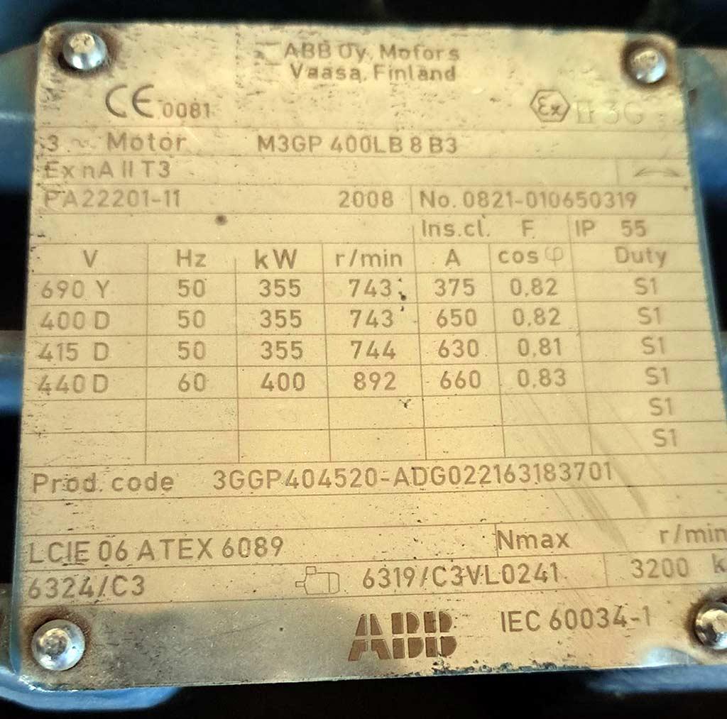 Motor Abb M3GP 400LB 8 B3 - Thumbnail 3