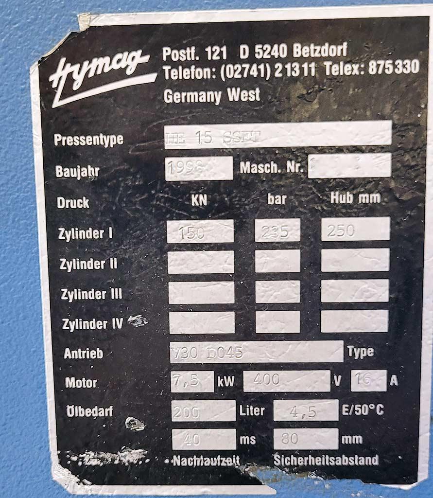 Hydraulic Press Hymag HE 15 SSET - Thumbnail 2