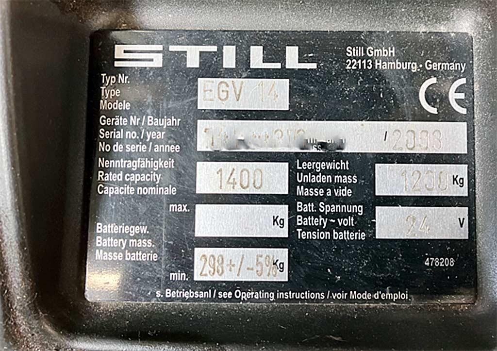 Lift Truck Still/gram EGV14/K41 - Thumbnail 2