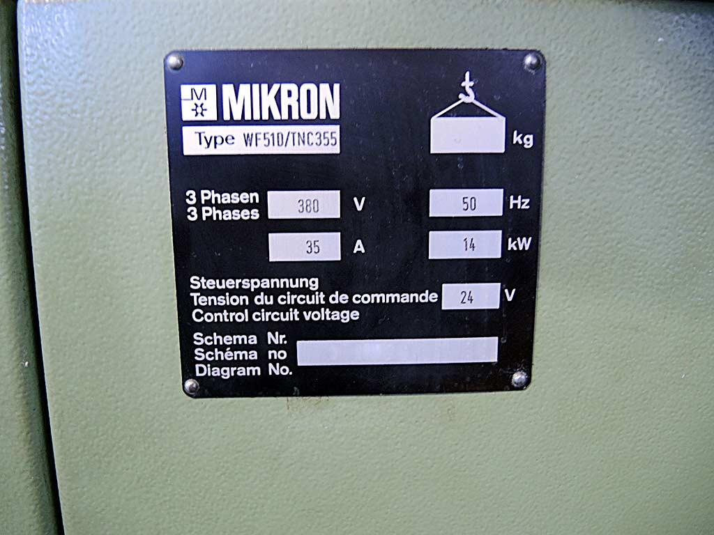 CNC Universal Milling Machine Mikron WF 51 D/TNC 355 - Thumbnail 8