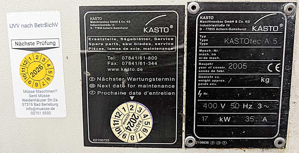 Automatic Bandsaw Kasto KASTOtec A/AC/AM5 - Thumbnail 7