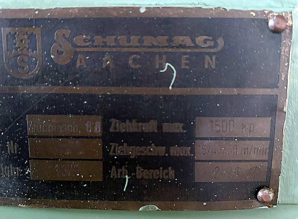 Drawing Machine Schumag 0 B - Thumbnail 5