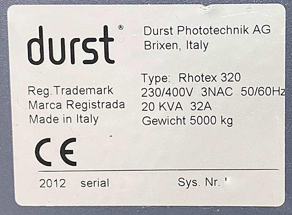 Textile Printer Durst/klieverik Rhotex 320/GTC81-3400 - Thumbnail 4