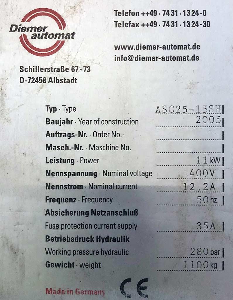 Shearing Machine Diemer ASC25-15SH - Thumbnail 4